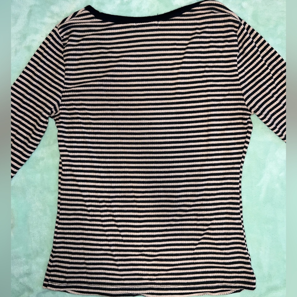 Striped Ribbed Long Sleeve - Picture 2 of 2